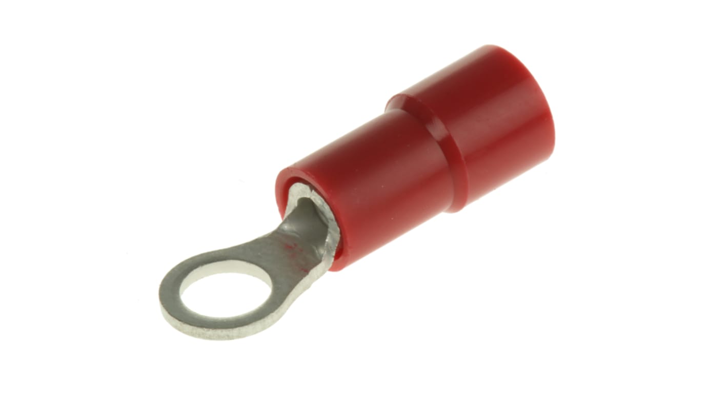 RS PRO Insulated Ring Terminal, M3.5 Stud Size, 0.5mm² to 1.5mm² Wire Size, Red