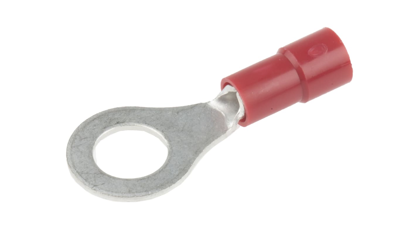 RS PRO Insulated Ring Terminal, M6 Stud Size, 0.5mm² to 1.5mm² Wire