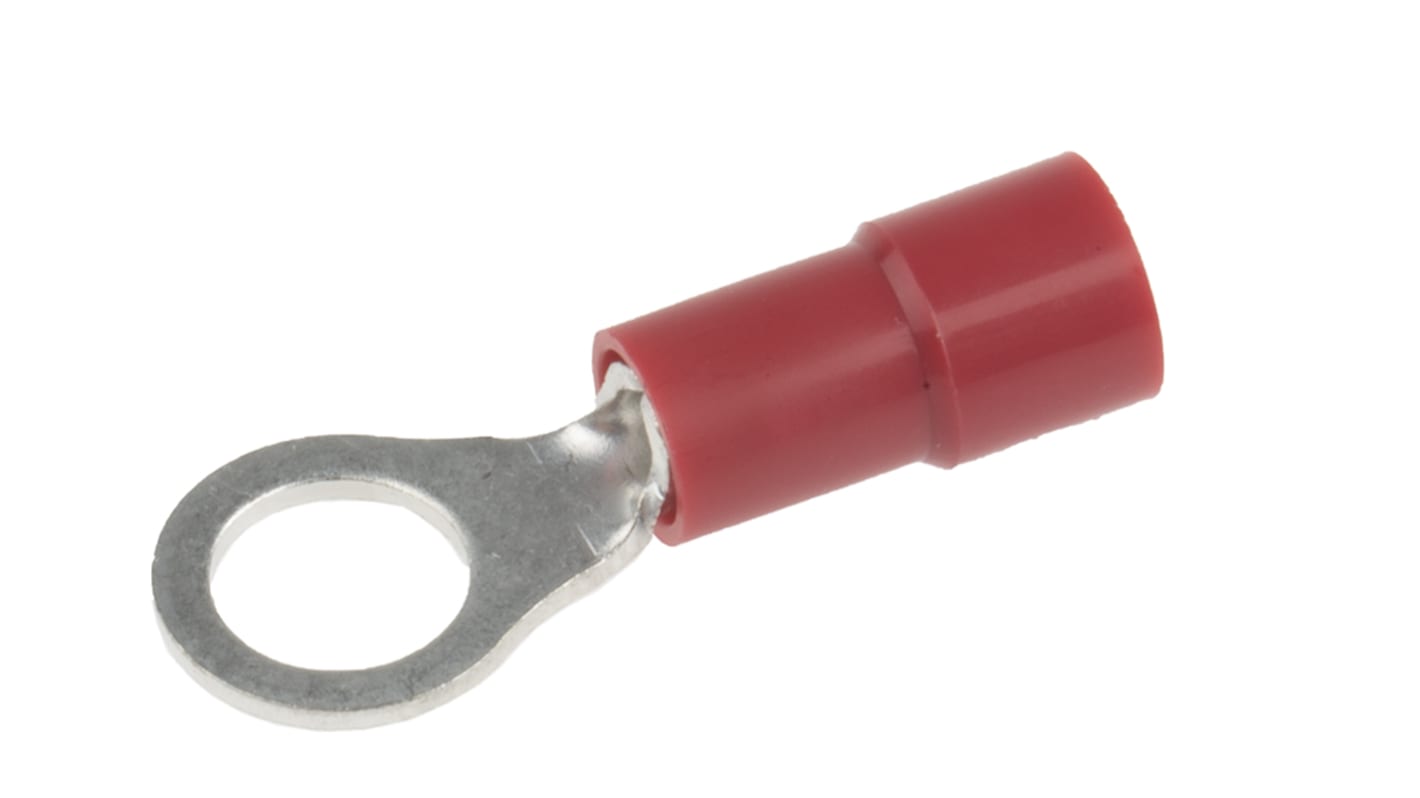 RS PRO Insulated Ring Terminal, M5 Stud Size, 0.5mm² to 1.5mm² Wire