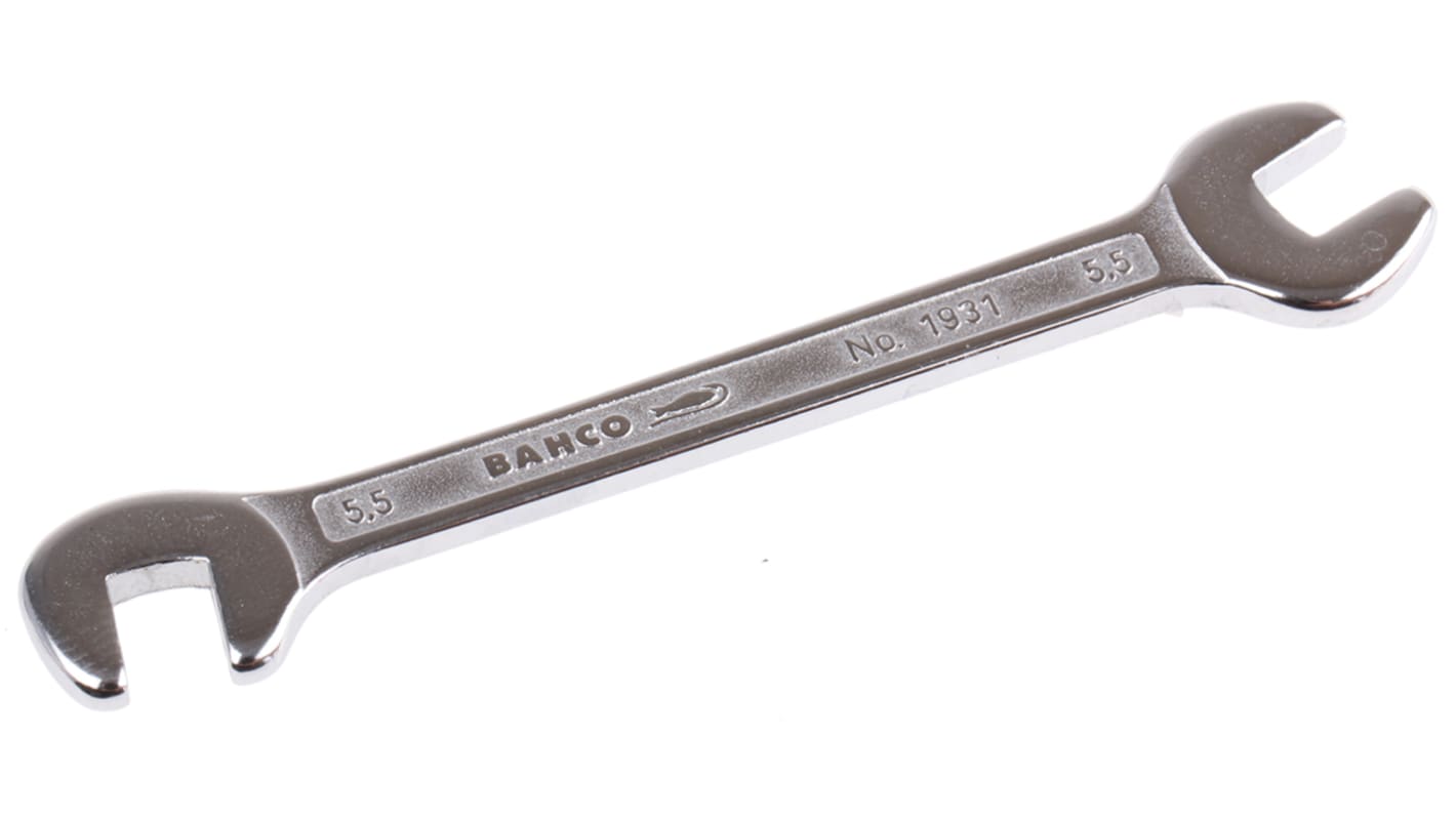 Bahco Double Ended Open Spanner, 5.5mm, Metric, Double Ended, 80 mm Overall