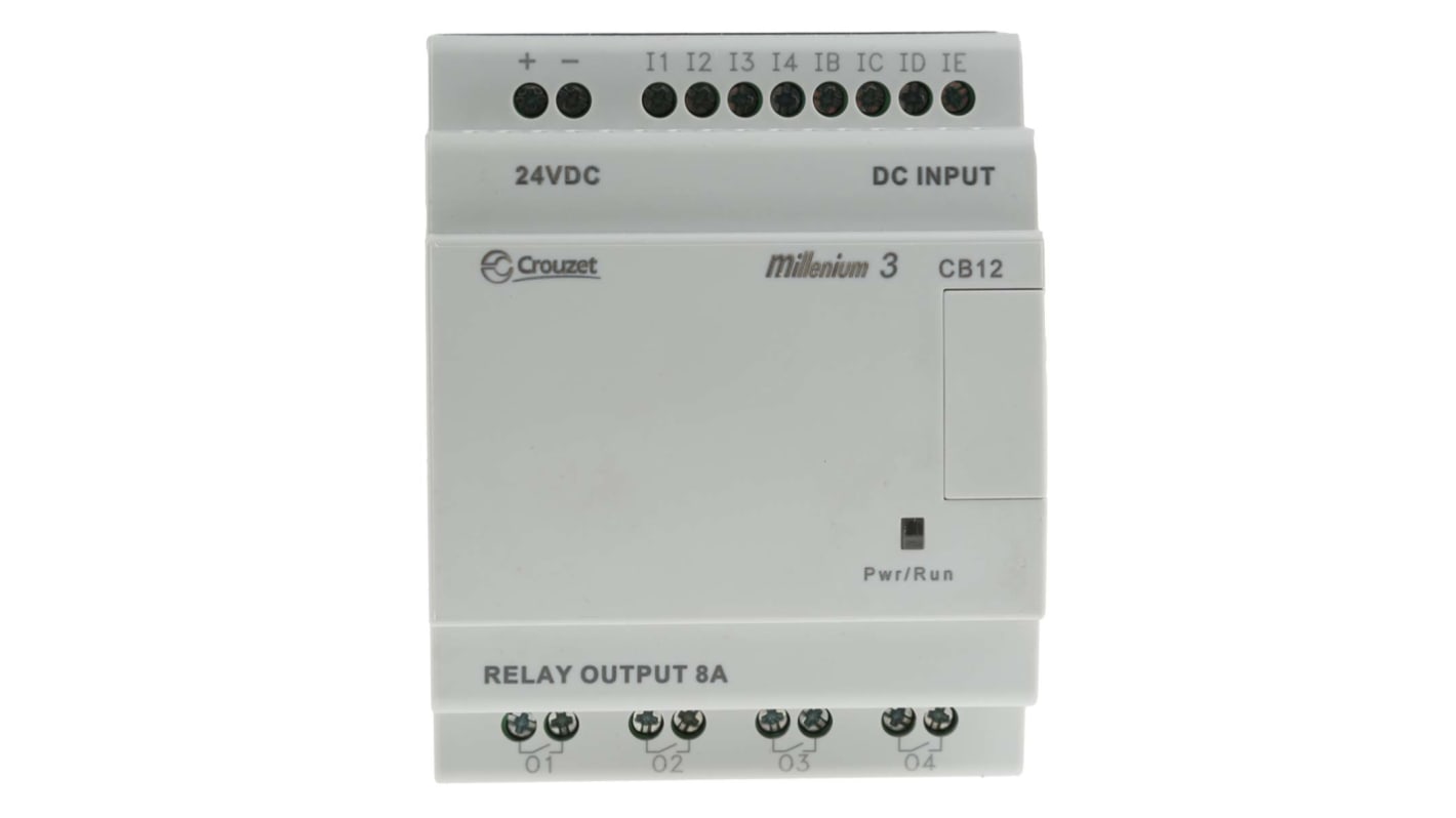 Crouzet Millenium 3 Series Logic Module, 24 V dc Supply, Relay Output, 8-Input, Analogue, Digital Input