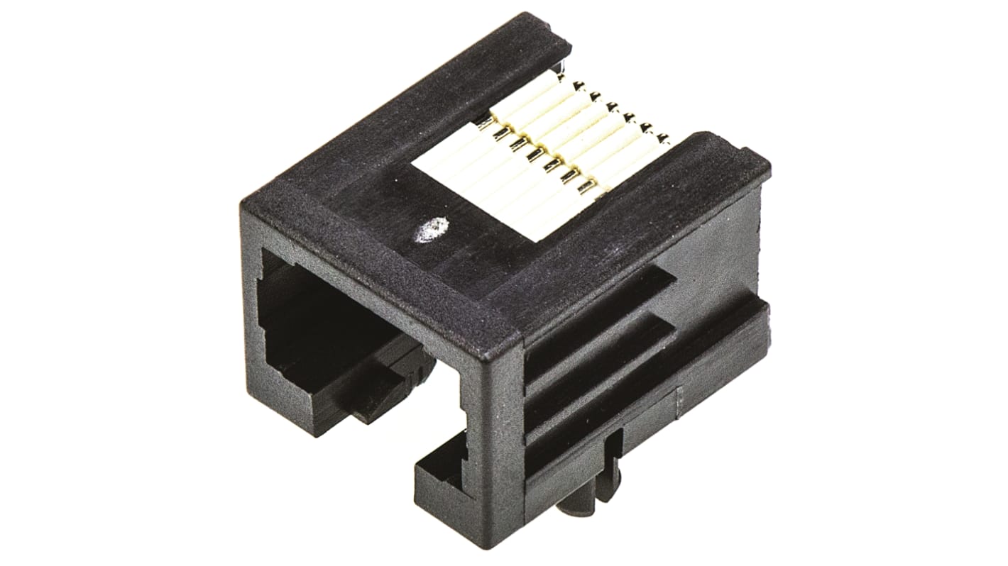 Connecteur RJ45 cat 3 TE Connectivity série 11705951 Femelle, Non blindé Traversant Angle Droit