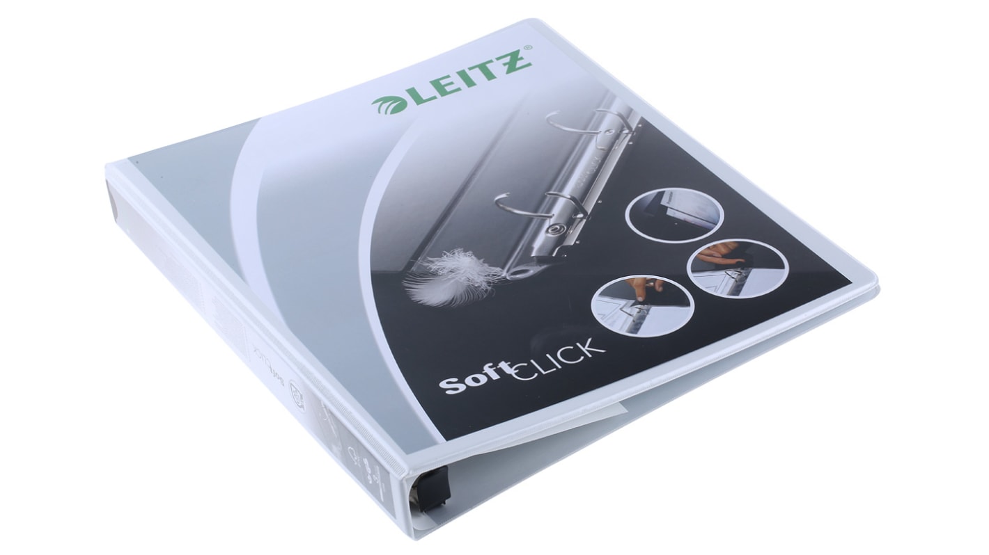42000001 | Leitz White A4 Soft Click Ring Binder | RS