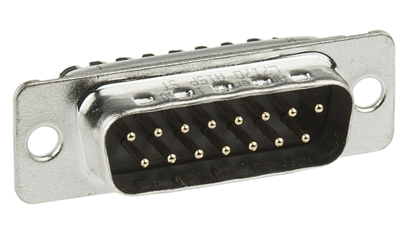 Amphenol 15 Way Cable Mount D-sub Connector Plug, 2.74mm Pitch