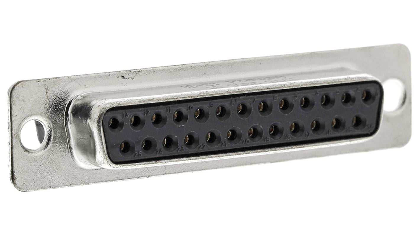 Amphenol ICC 25 Way Cable Mount D-sub Connector Socket, 2.76mm Pitch