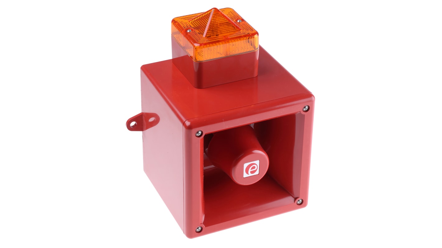 e2s AL112N Series Amber Sounder Beacon, 230 V ac, Wall Mount, 119dB at 1 Metre