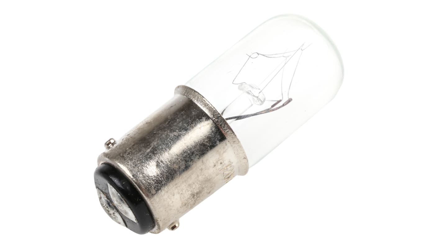 Schneider Electric Glühlampe 120 V ac/dc, BA15d Sockel Klar, Glaskolben, Glühlampe