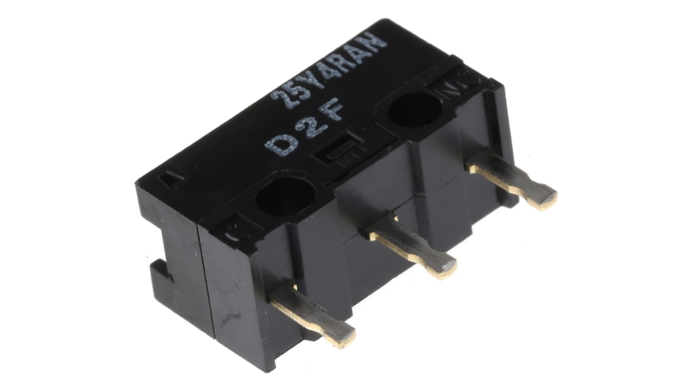 Microrupteur subminiature à bouton poussoir Omron, PCB, SPDT, 3 A @ 125 V c.a.