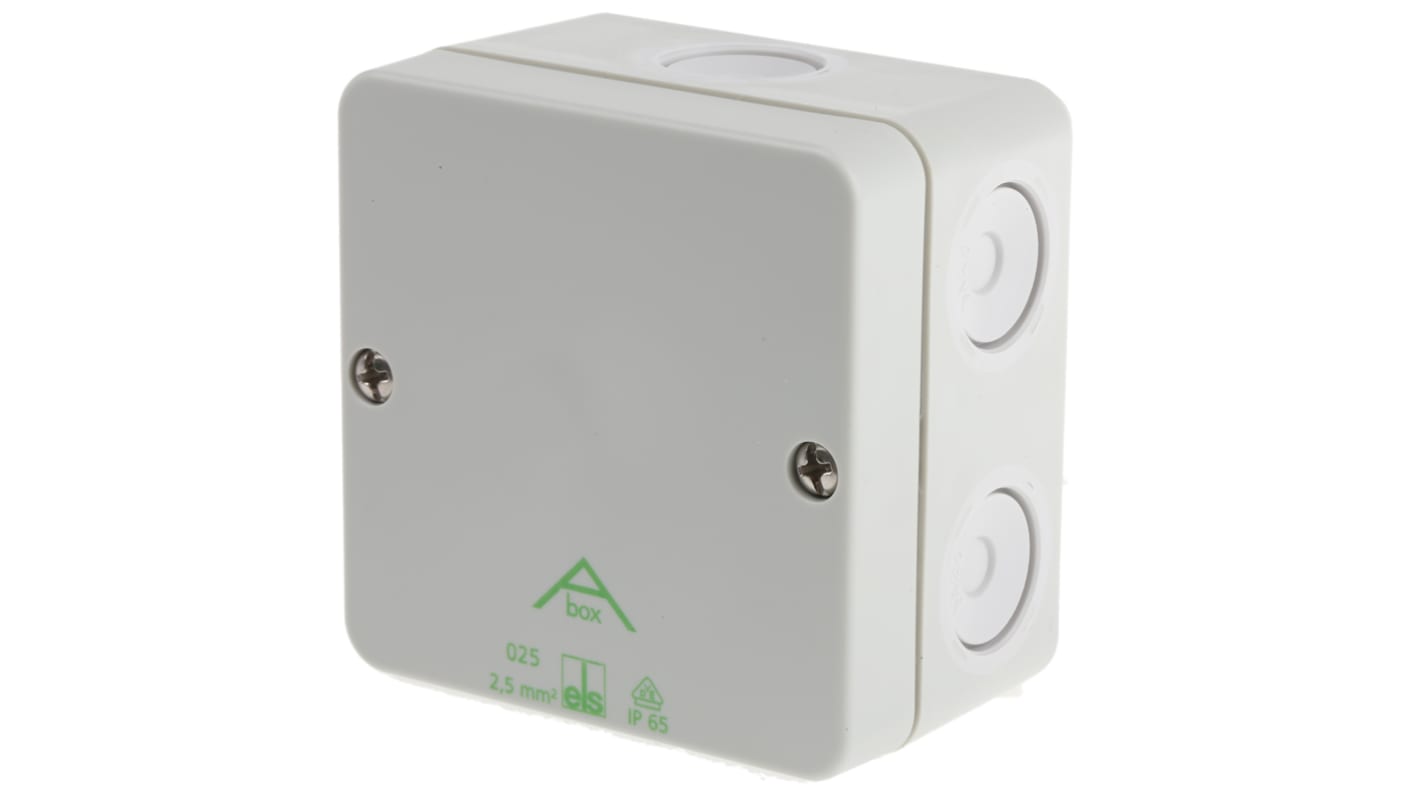 Spelsberg Abox Series Polystyrene Junction Box, IP65, 5 Terminals, 80 x 80 x 52mm