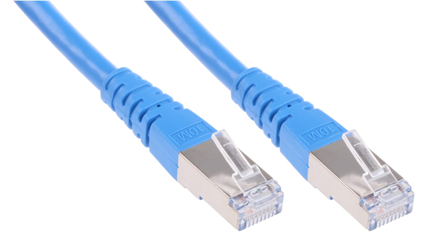 Cavo Ethernet Cat6 (S/FTP) Roline, guaina in PVC col. Blu, L. 10m, Con terminazione