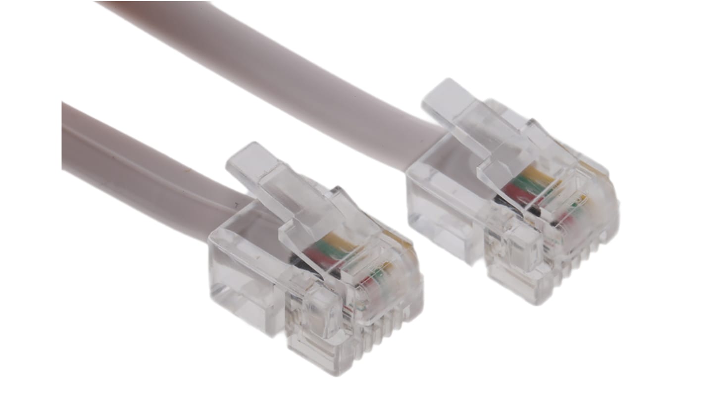 11.04.190610 Roline RJ11 to RJ11 4 Core Telephone Extension Cable