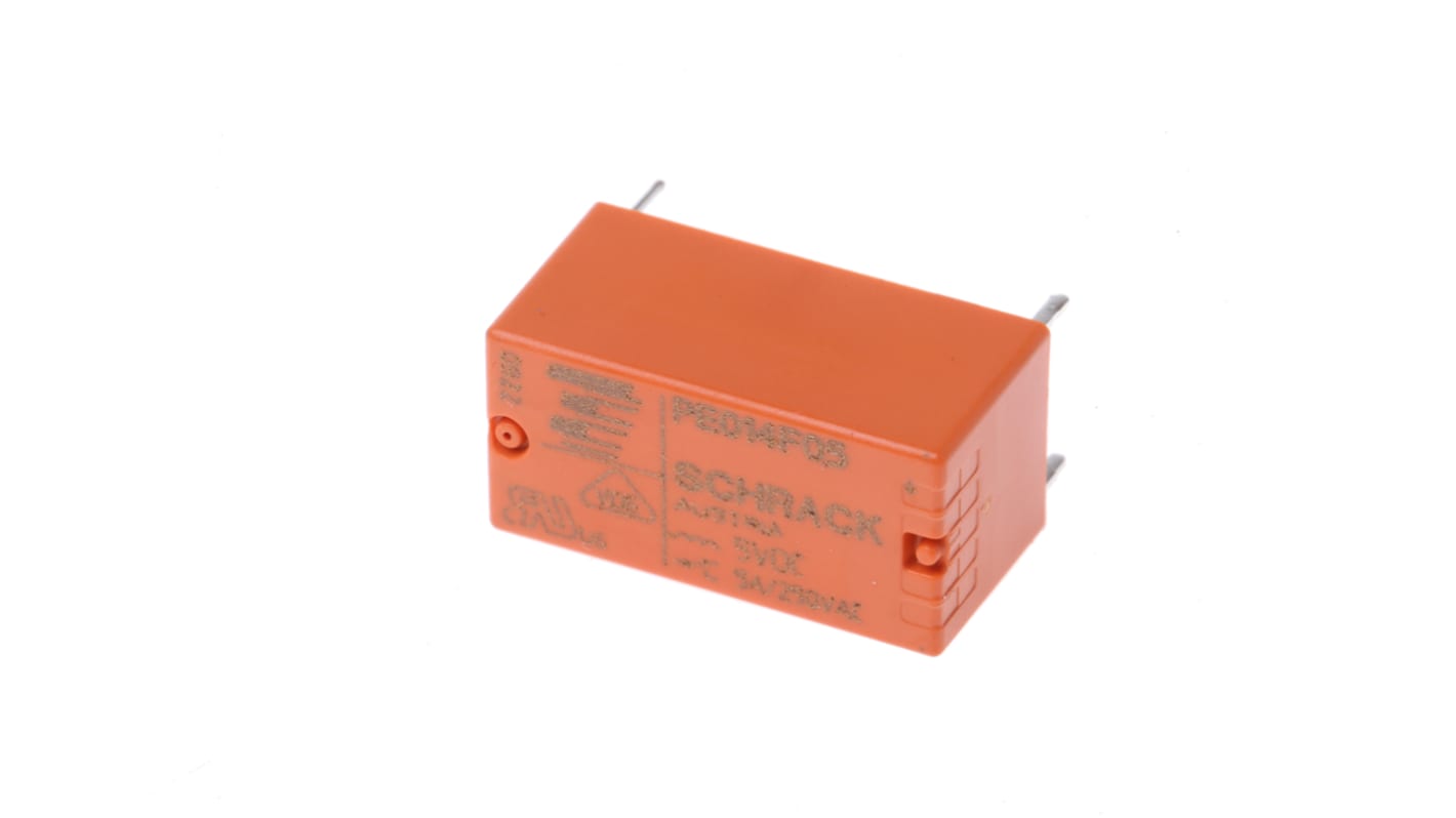 TE Connectivity Schrack  Bistabiles Relais, Printrelais 1-poliger Wechsler 5A 5V dc Spule