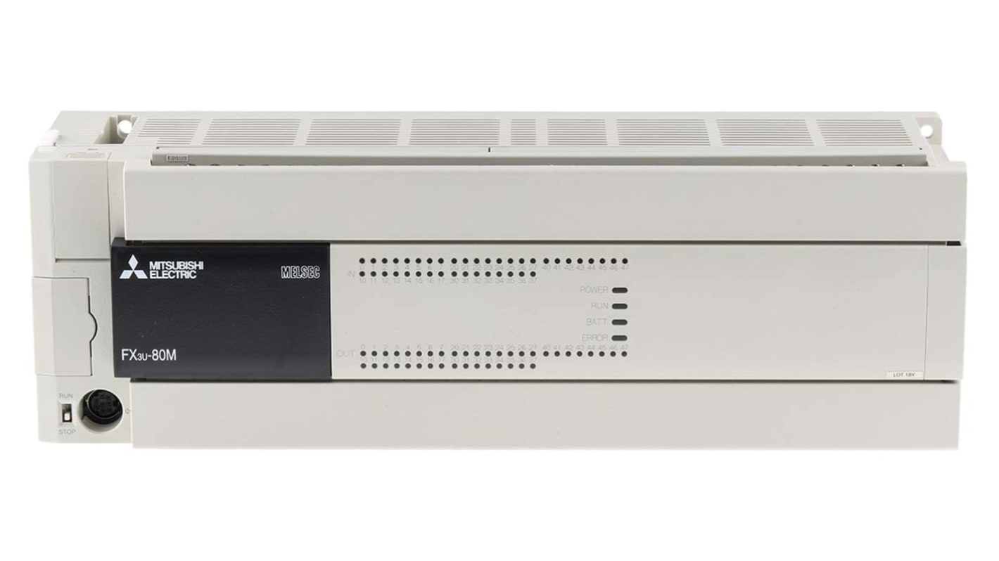 Mitsubishi FX3U Series Logic Module, 24 V dc Supply, Transistor Output, 40-Input, Sink, Source Input