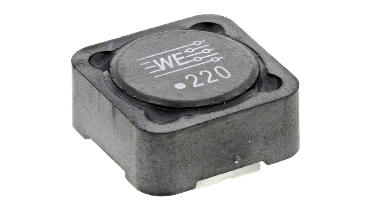 Wurth Elektronik WE-PD Drosselspule, 22 μH 3.37A mit Ferrit-Kern 12mm / ±20%, 13MHz