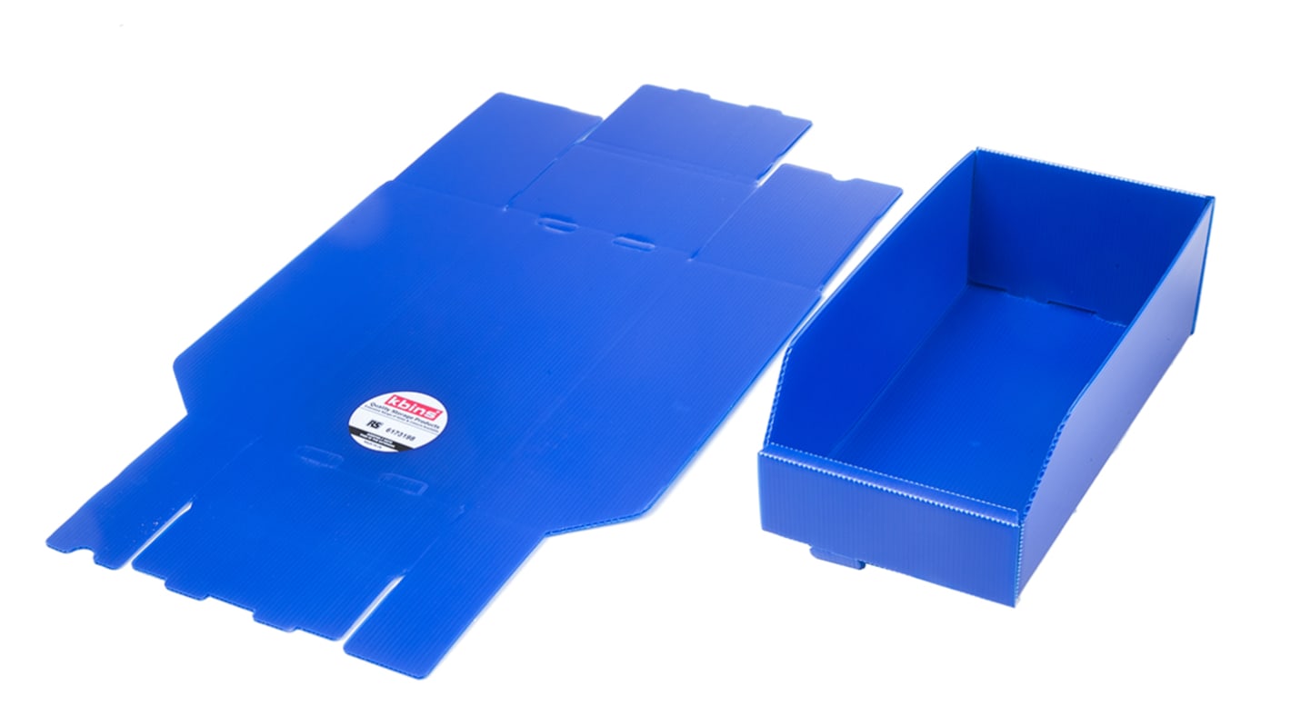RS PRO Lagerbehälter Blau, 100mm x 150mm x 300mm