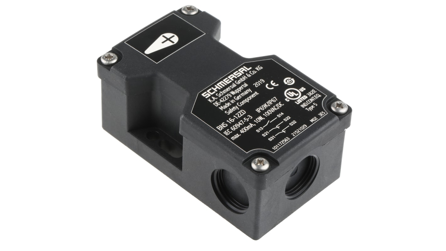 Przełącznik bezpieczeństwa, BNS16, 100 V ac/dc, IP67, 90 x 52 x 38.5 mm, 4, Schmersal