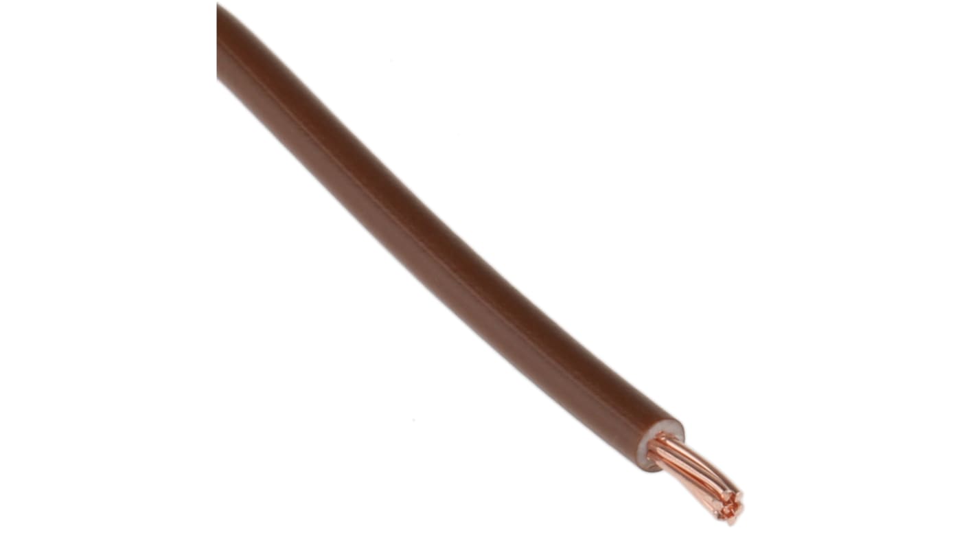 Prysmian 6491X Series Brown 2.5 mm² Hook Up Wire, 7/0.67 mm, 100m