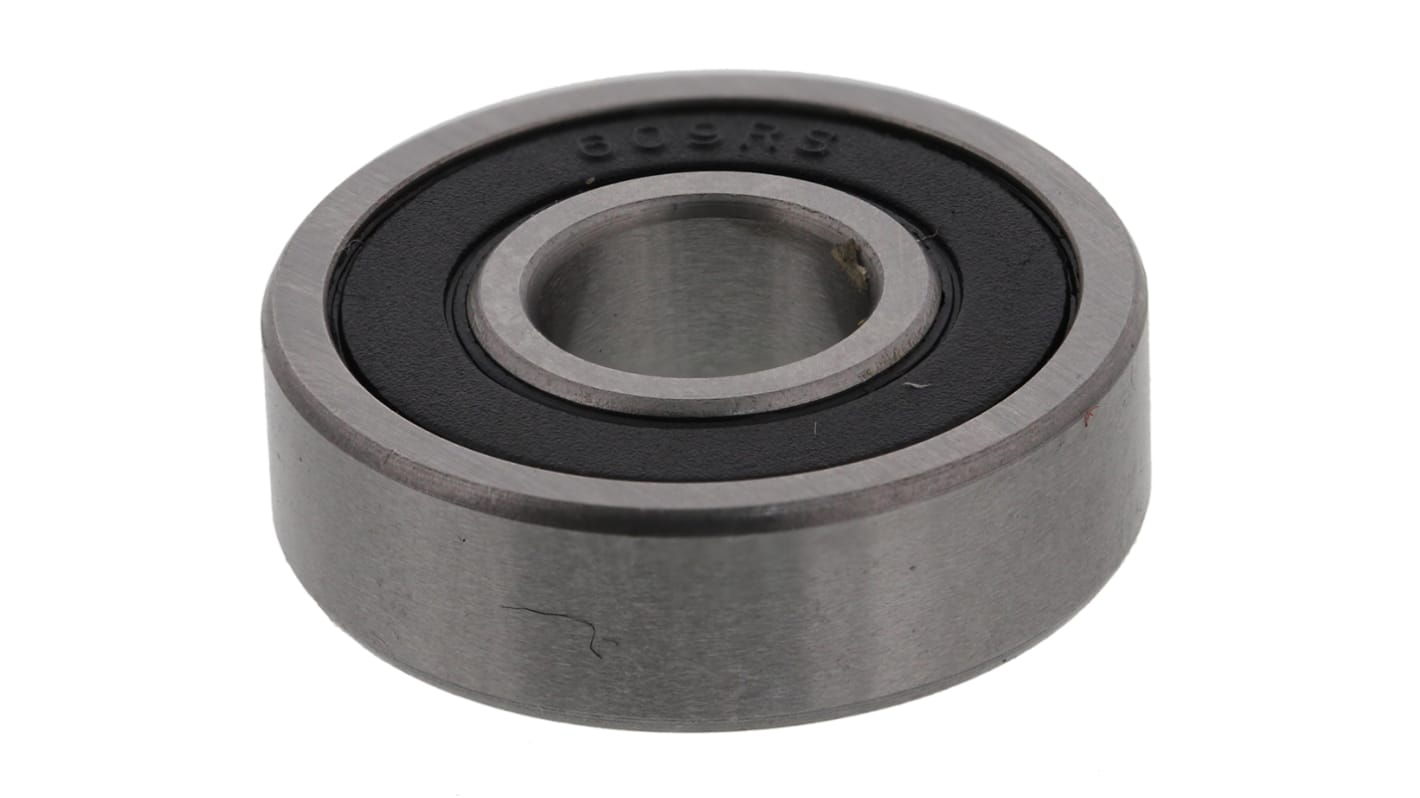 RS PRO 609-2RS Single Row Deep Groove Ball Bearing- Both Sides Sealed 9mm I.D, 24mm O.D