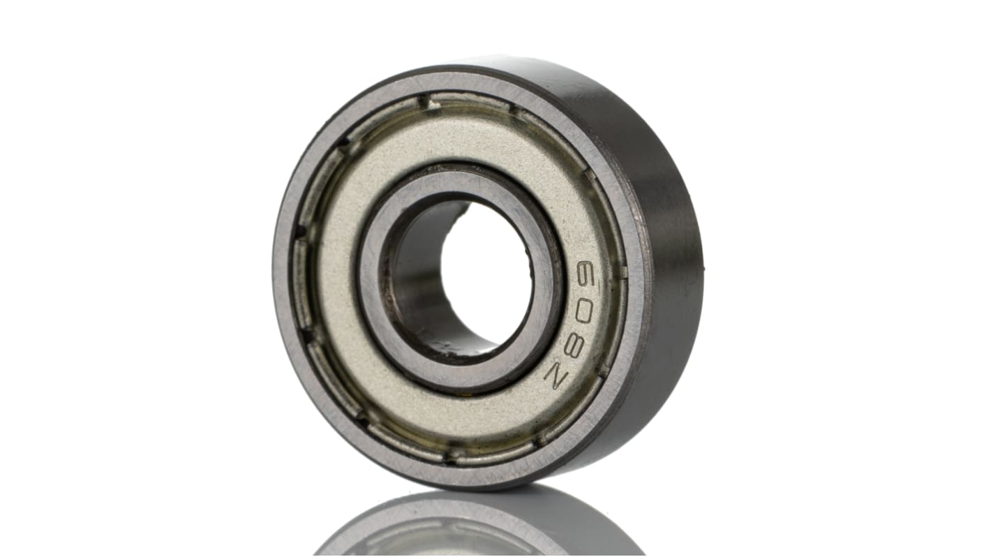 RS PRO 608-2Z Single Row Deep Groove Ball Bearing- Both Sides Shielded 8mm I.D, 22mm O.D