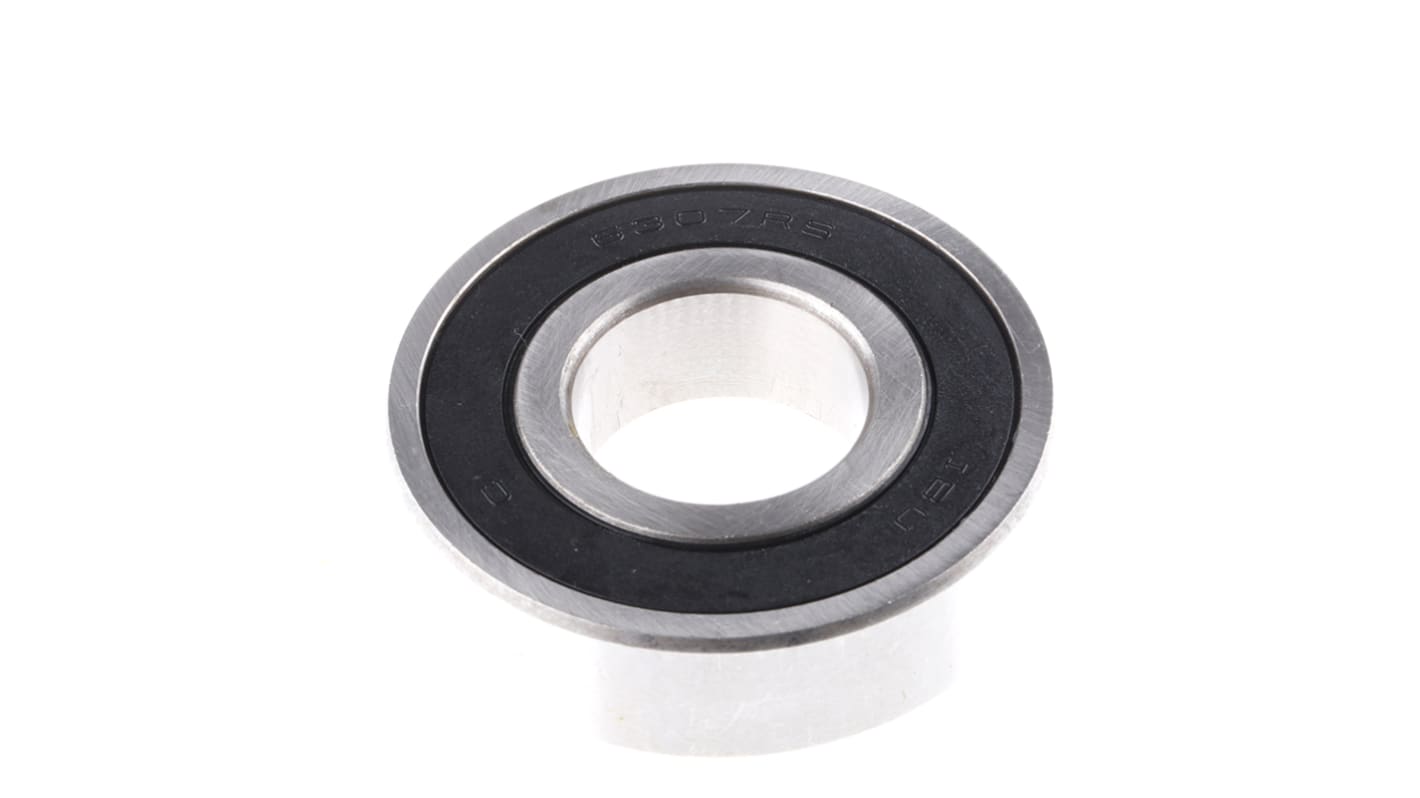 RS PRO 6307-2RS Single Row Deep Groove Ball Bearing- Both Sides Sealed 35mm I.D, 80mm O.D