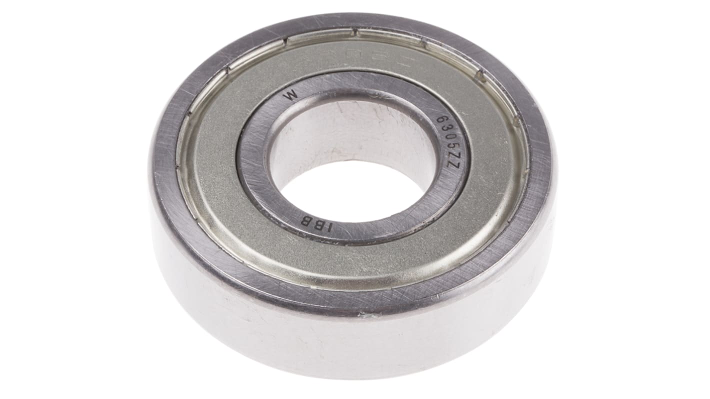 RS PRO 6305-2Z Single Row Deep Groove Ball Bearing- Both Sides Shielded 25mm I.D, 62mm O.D