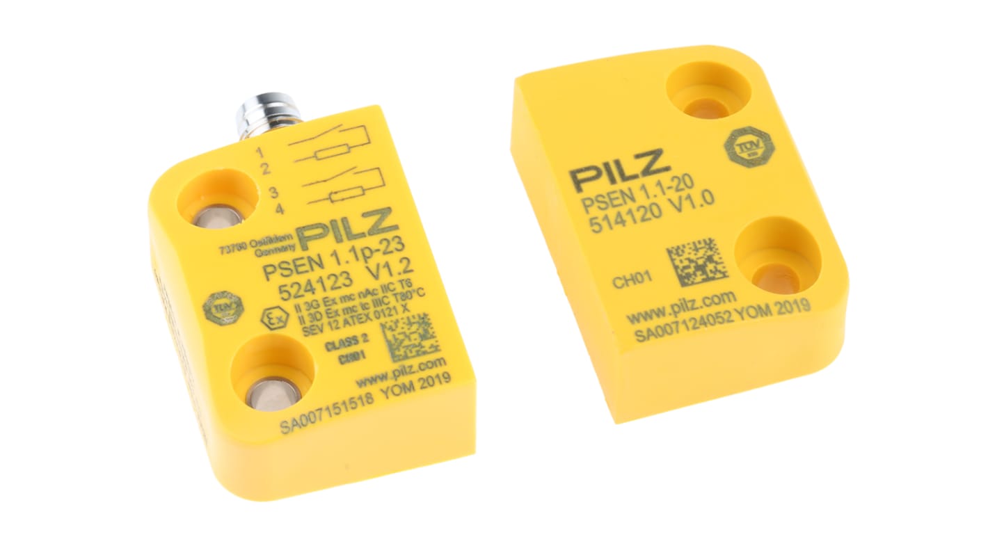 504223 Pilz PSENmag Series NonContact Safety Switch, 24V dc, Plastic Housing, 2NO