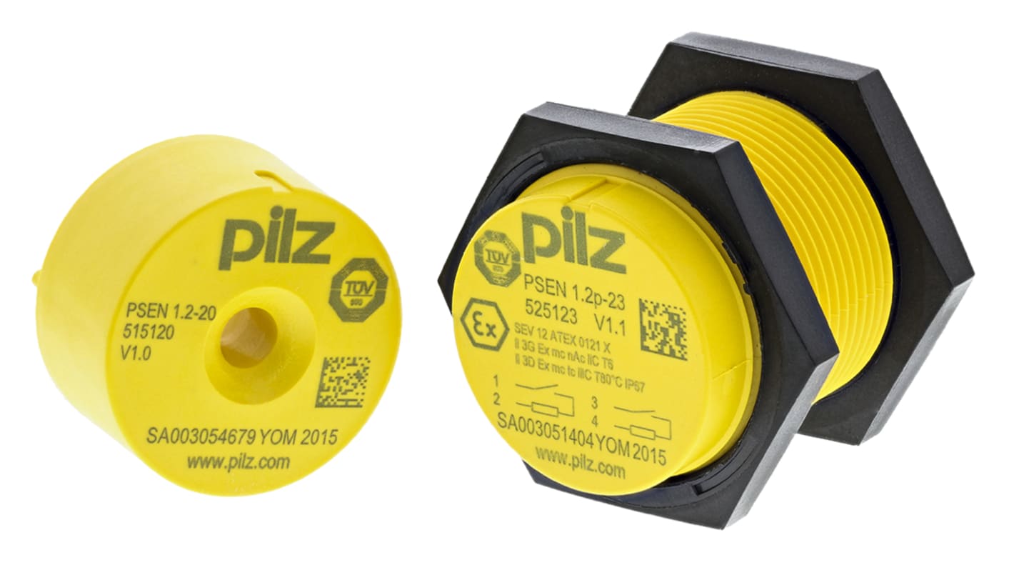 Pilz PSENmag Series Magnetic Non-Contact Safety Switch, 24V dc, Plastic Housing, 2NO, M8