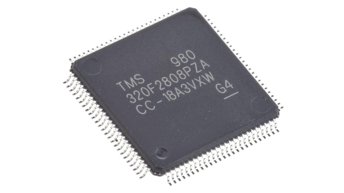 Processore DSP Texas Instruments, 100MHz, memoria Flash 128 kB, 100 Pin, LQFP, Montaggio superficiale