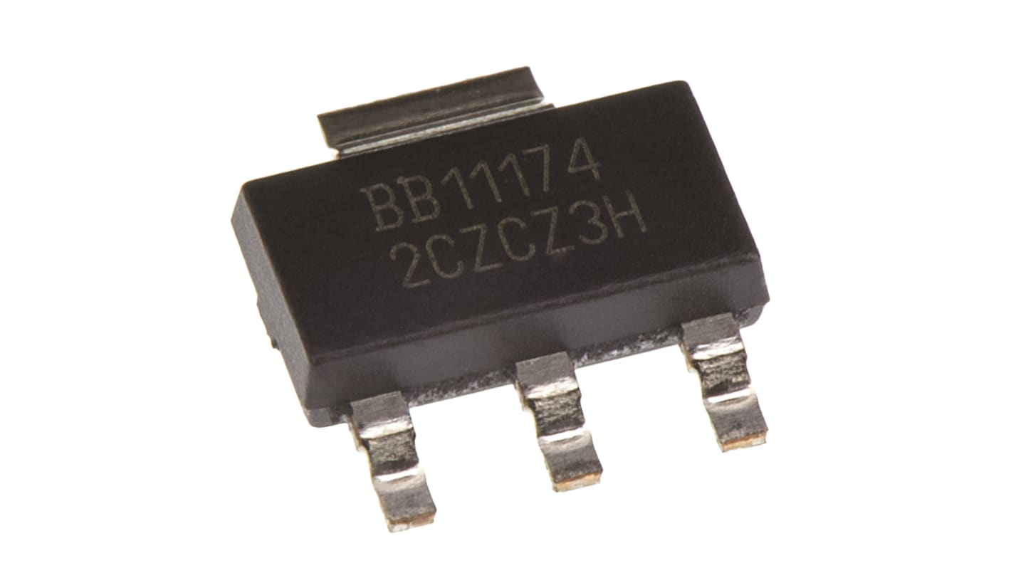 Texas Instruments 電圧レギュレータ 低ドロップアウト電圧 3.3 V, 3+Tab-Pin, REG1117-3.3