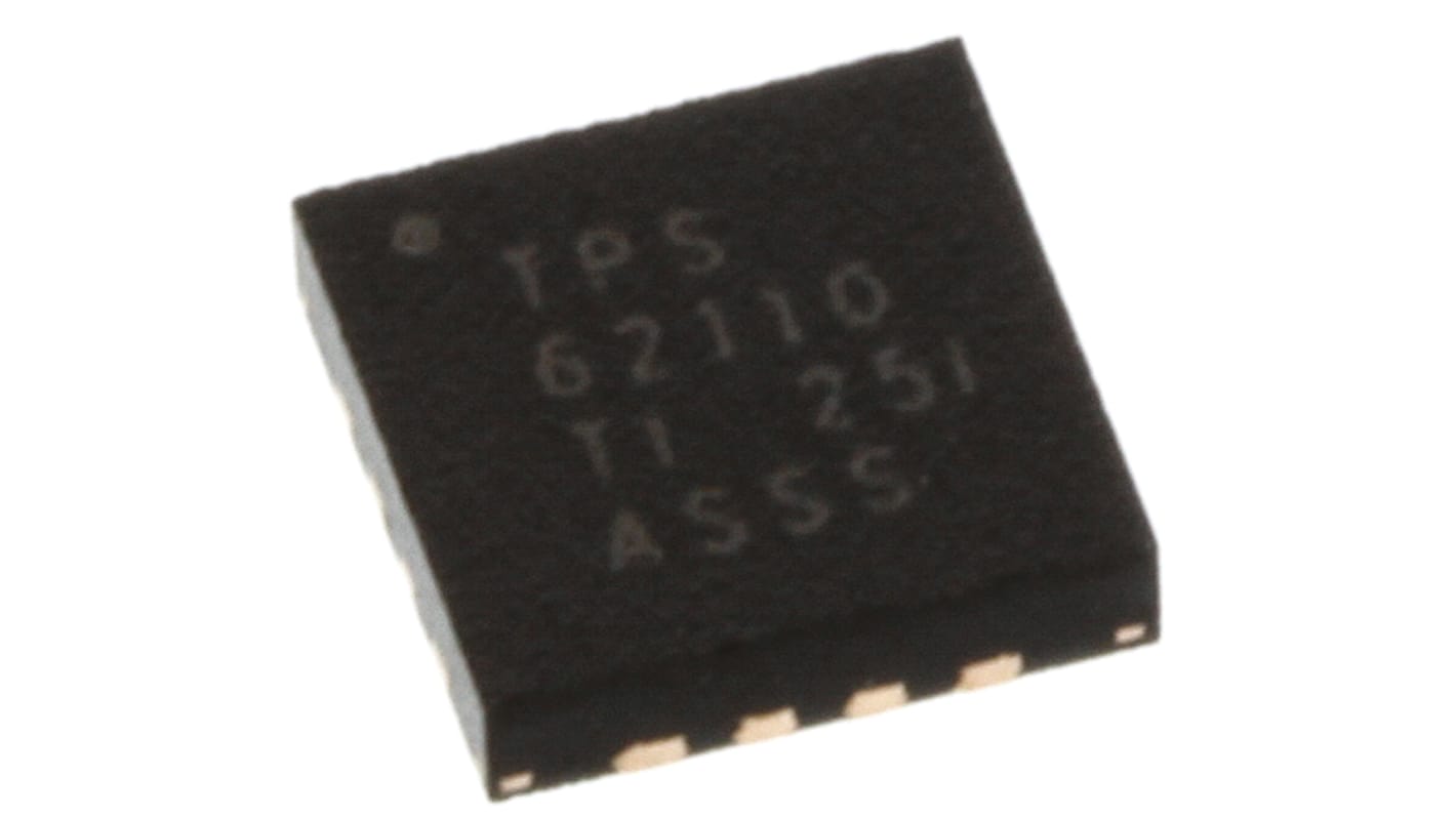 Texas Instruments, TPS62110RSAT Step-Down Switching Regulator, 1-Channel 1.5A Adjustable 16-Pin, QFN