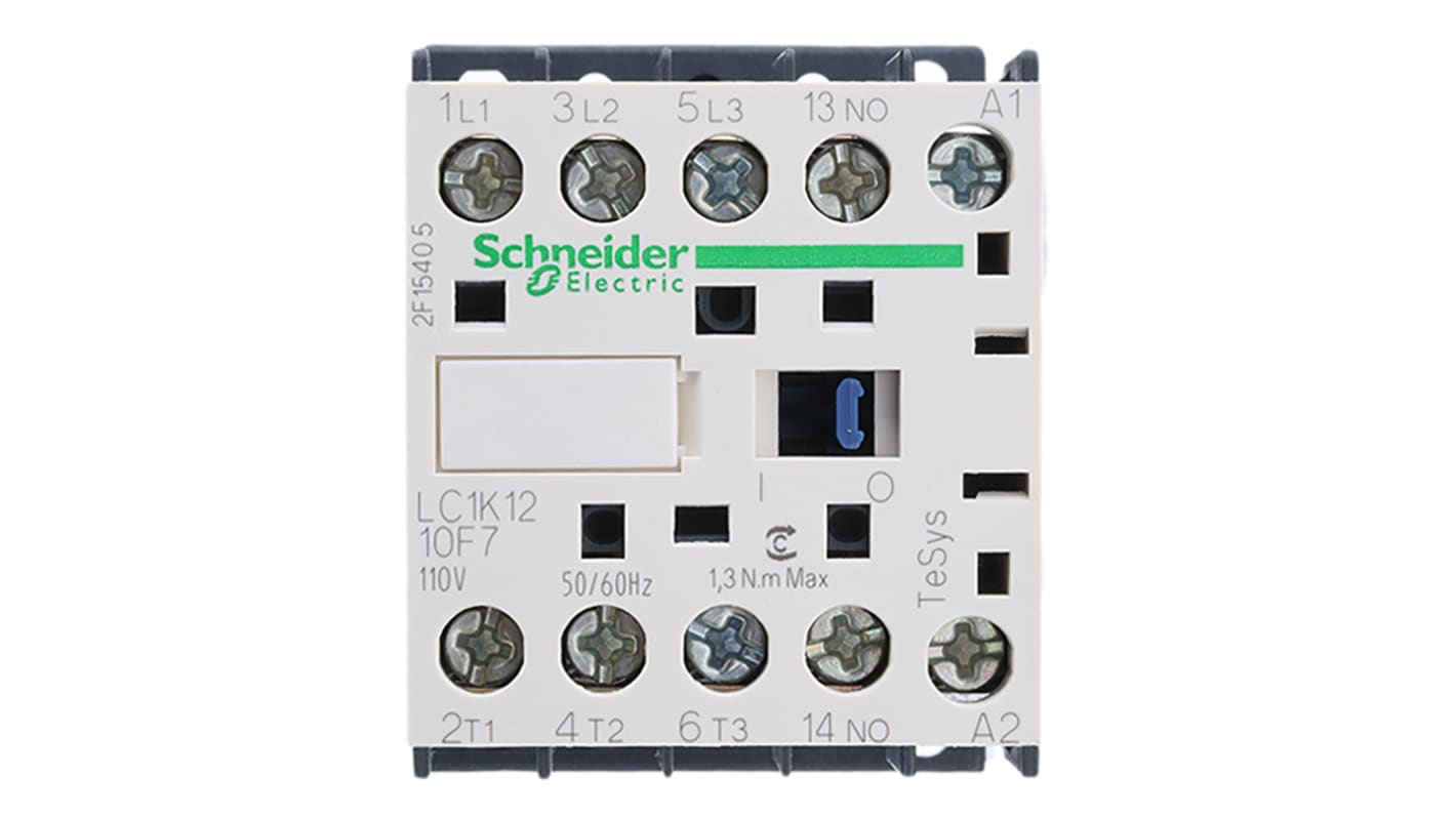 Schneider Electric TeSys LC1 Leistungsschütz / 110 V ac Spule, 3 -polig 3 Schließer, 690 V ac / 12 A