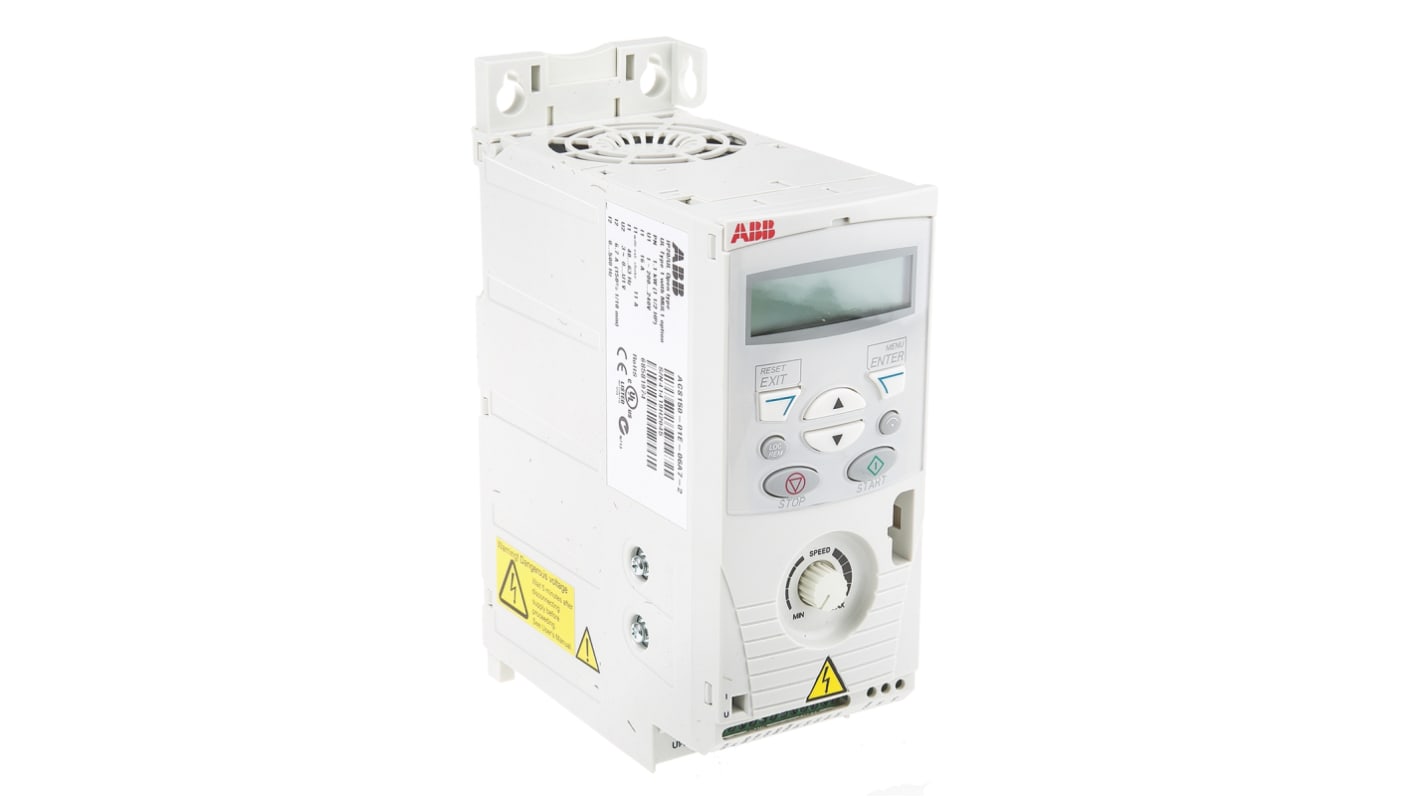 ABB インバータ ACS150, 230 V ac 1.1 kW ACS150-01E-06A7-2 ACモータ