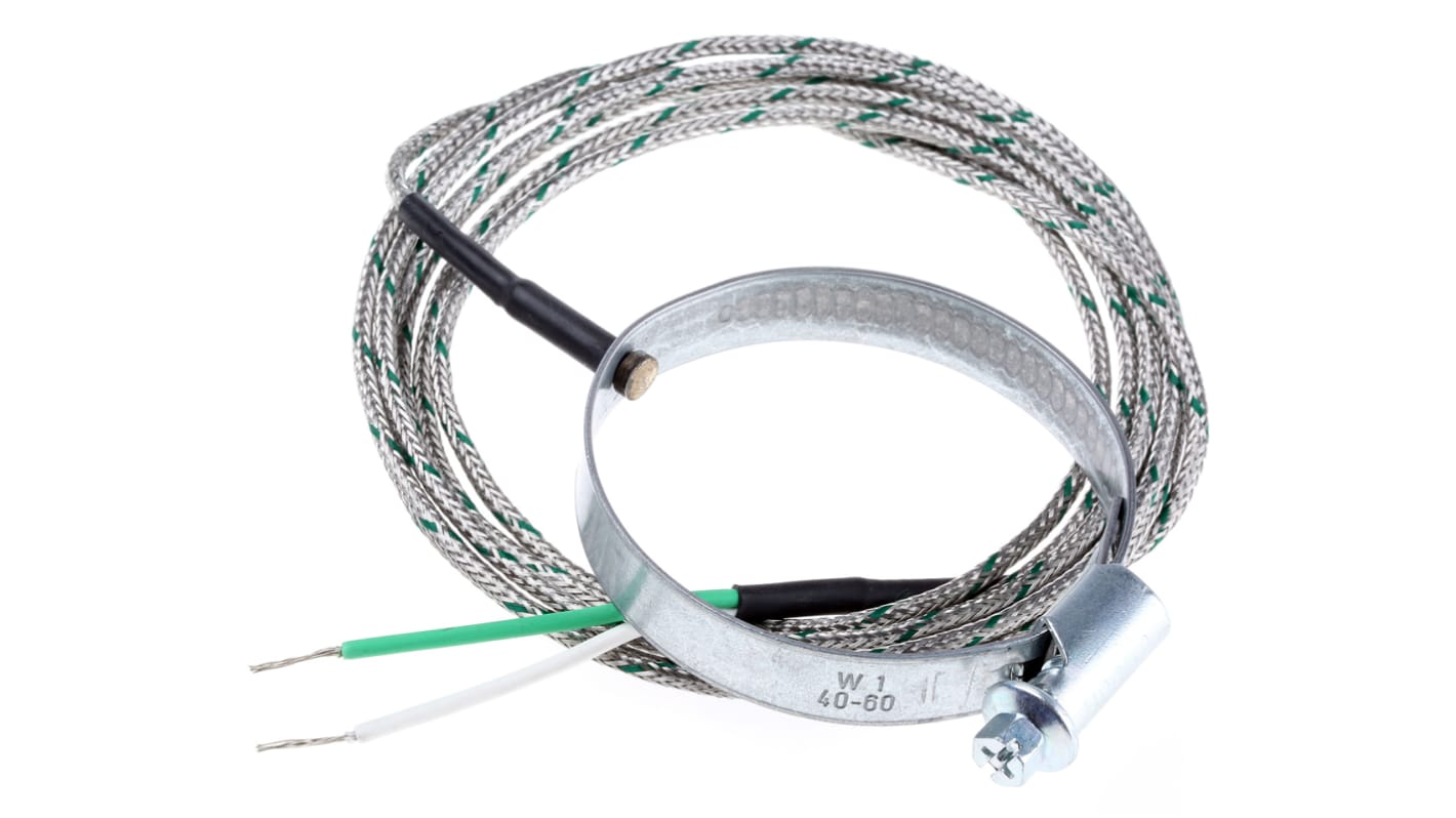 Thermocouple RS PRO type K Ø 40 → 50mm, L 2m, +1100°C max à Câble