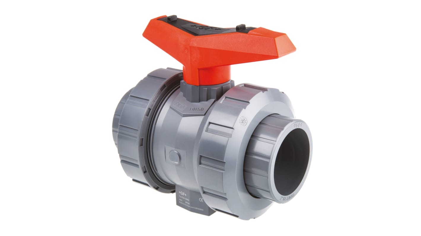 Georg Fischer Plastic 2 Way, High Pressure Ball Valve, BSPP, 2in