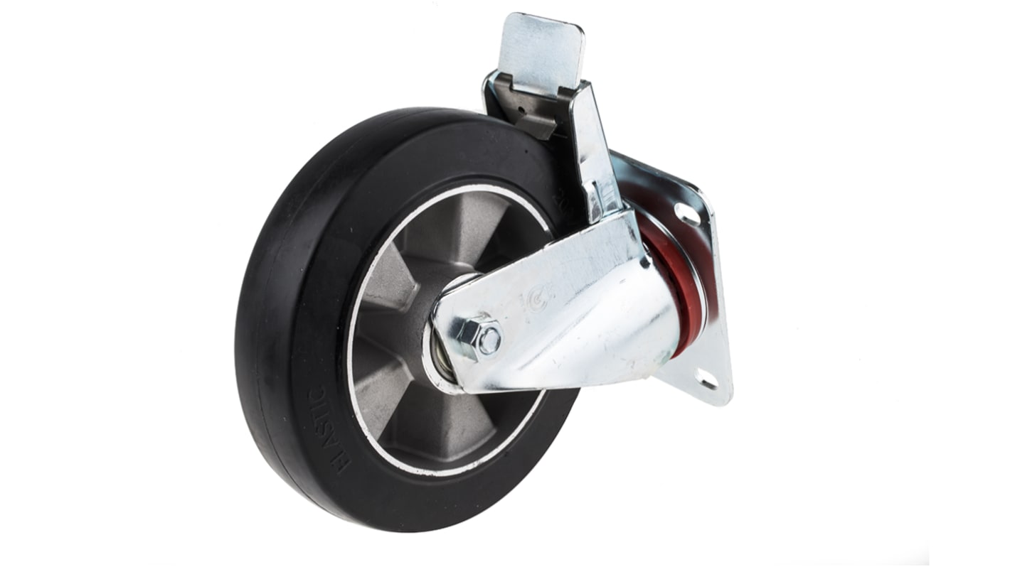 RS PRO Braked Swivel Castor Wheel, 460kg Capacity, 200mm Wheel