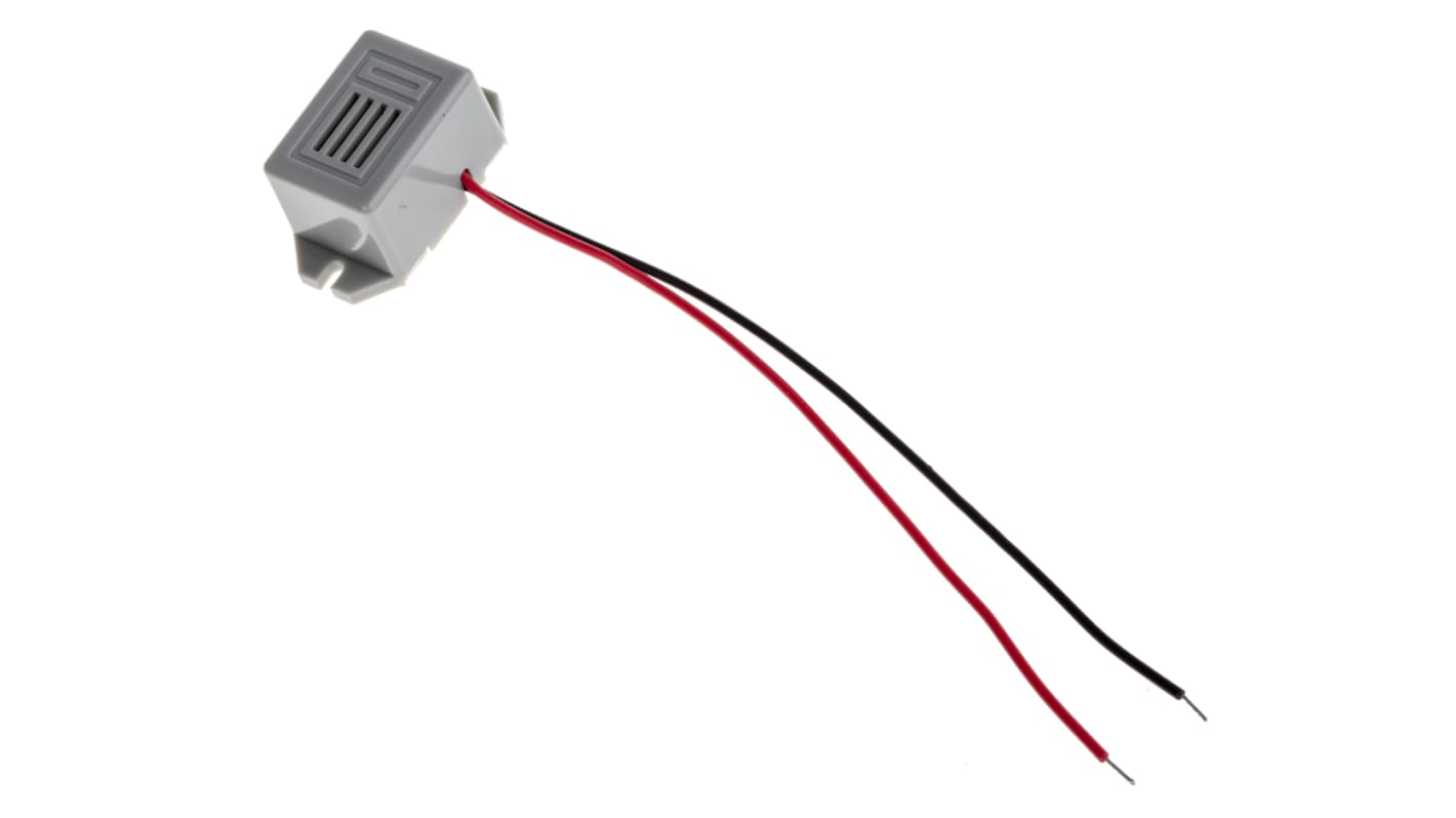 RS PRO 76dB Flange Mount Continuous Internal Magnetic Buzzer Component, 32 x 17 x 15.55mm, 20V dc Min, 28V dc Max