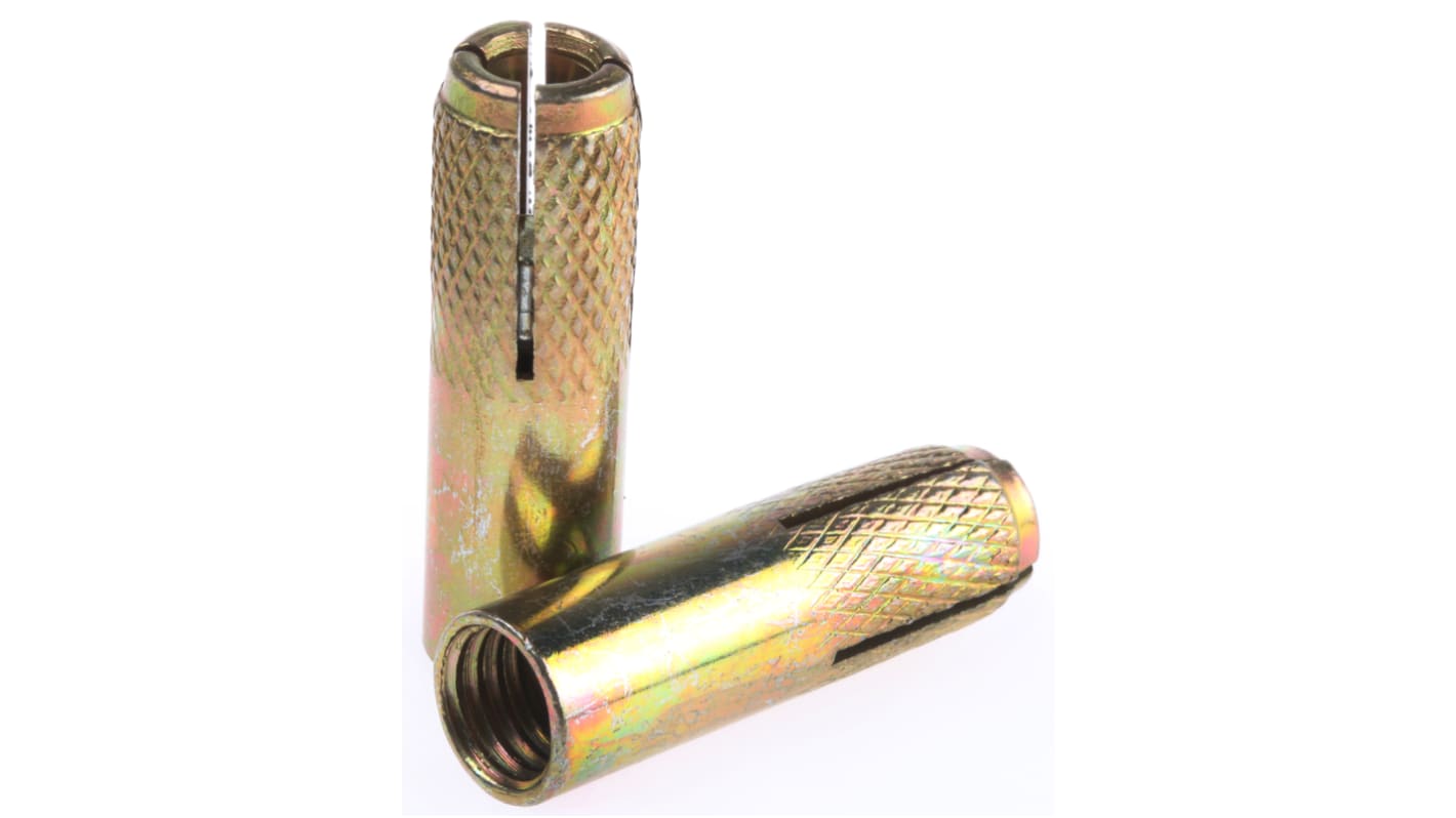 RS PRO Steel Drop In Anchor M10 x 40mm, 12mm Fixing Hole RS