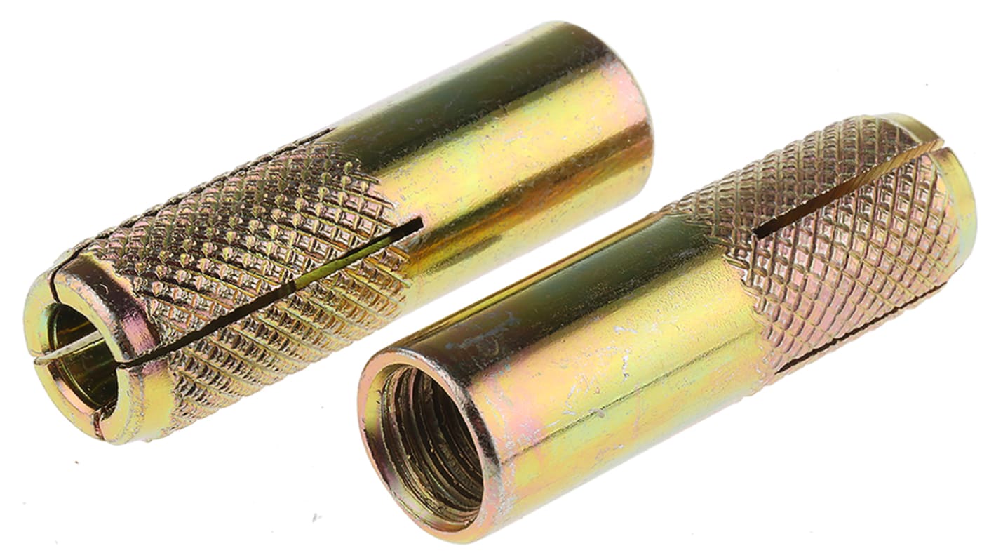 RS PRO Steel Drop In Anchor M12 x 50mm, 15mm Fixing Hole RS