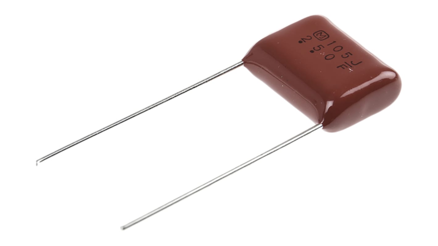 Panasonic ECQE(F) Polyester Film Capacitor, 250V dc, ±5%, 1μF, Through Hole