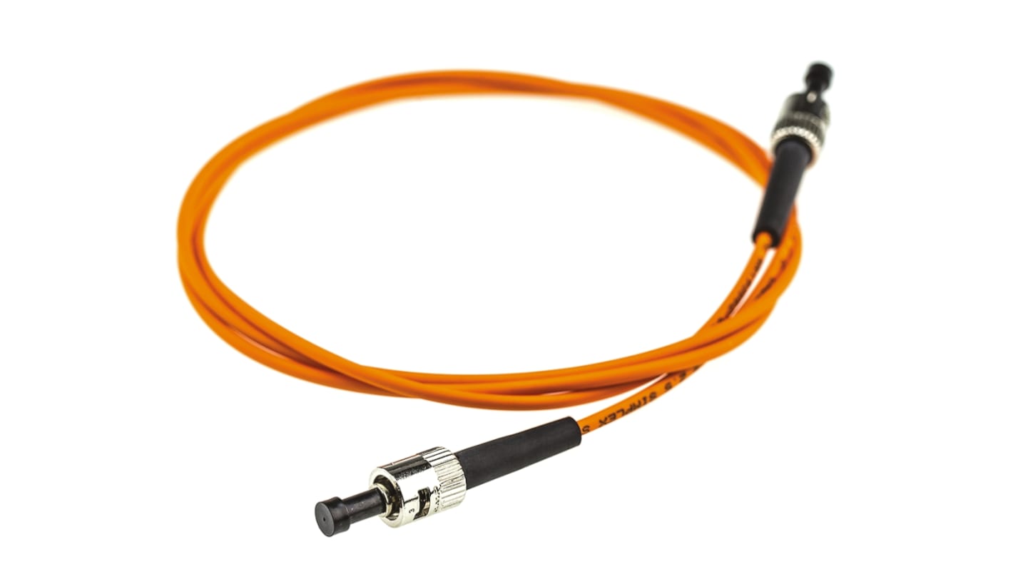 TE Connectivity Multi Mode OM2 Fibre Optic Cable Assembly, 50/125μm, Orange, 1m