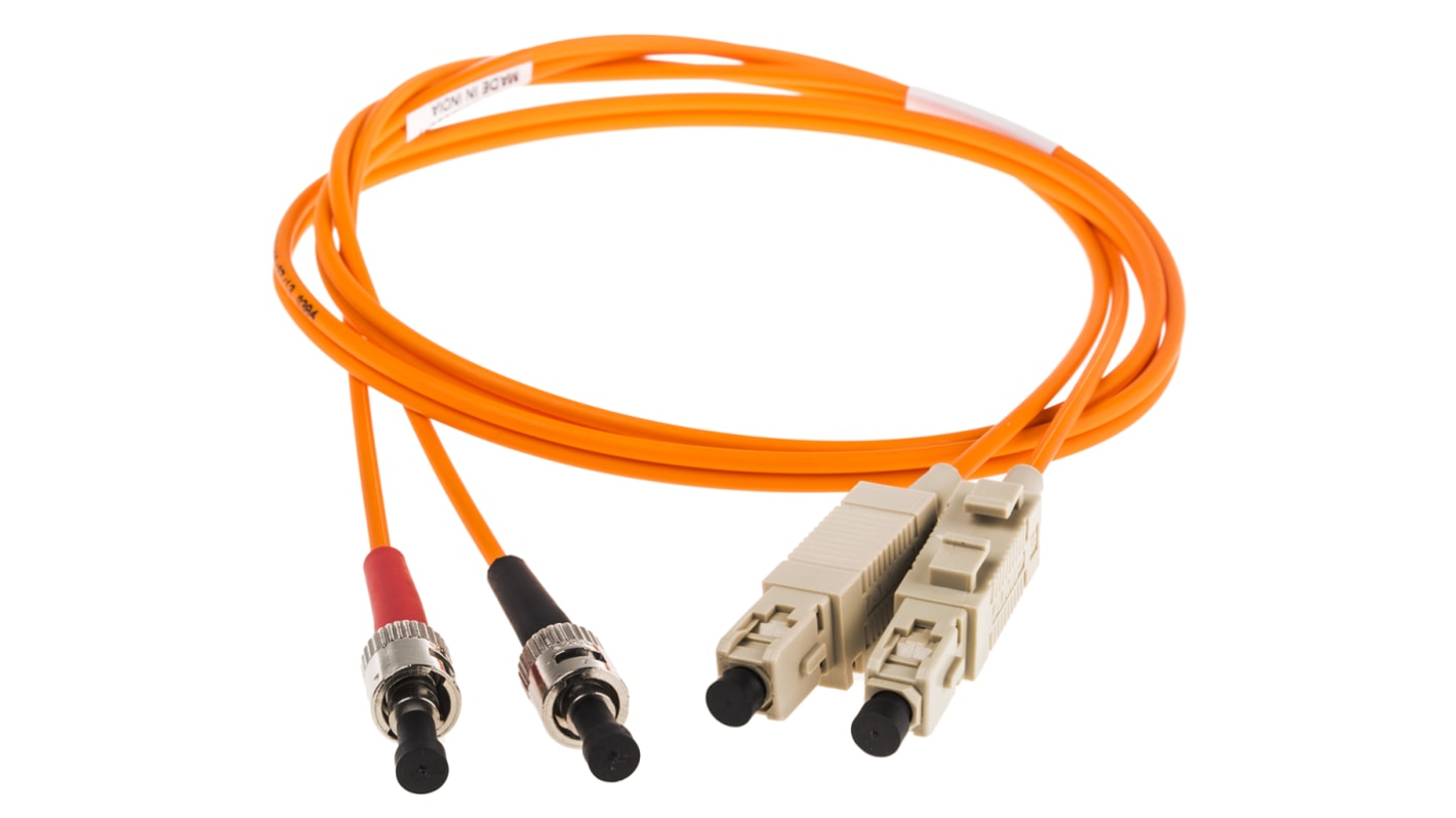 COMMSCOPE OM1 Multi Mode OM1 Fibre Optic Cable Assembly, 62.5/125μm, Orange, 1m
