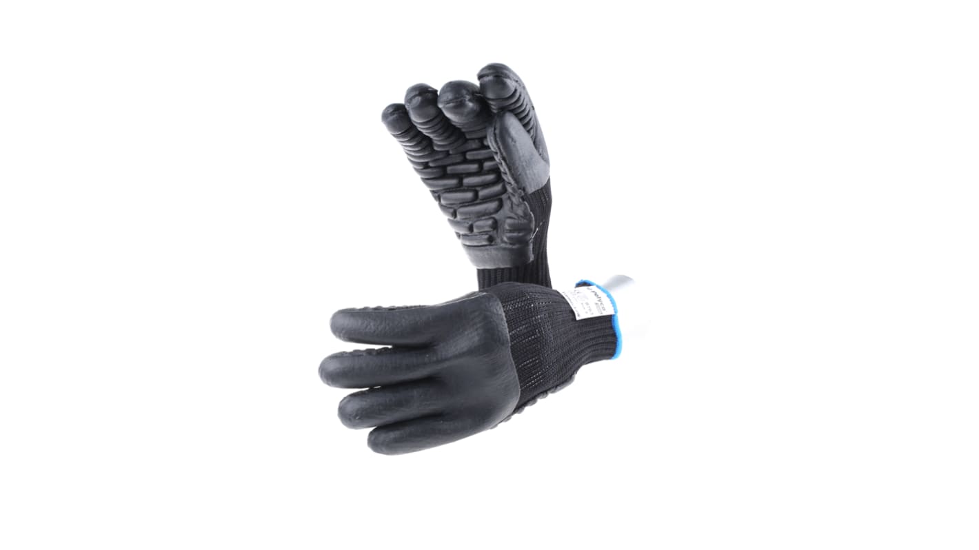 8763 BM Polyco TremorLow Black AntiVibration Work Gloves, Size 9