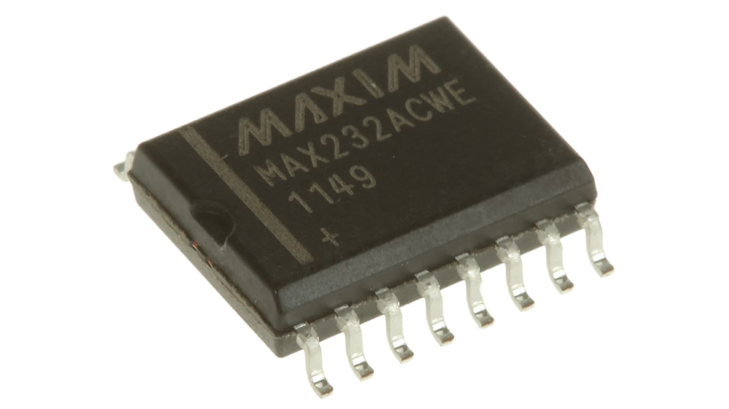 SMD Leitungstransceiver MAX232ACWE+ 2-TX 2-RX, EIA/TIA-232-E/ RS-232/ V.24/ V.28 200kbit/s, 5 V, SOIC 16-Pin