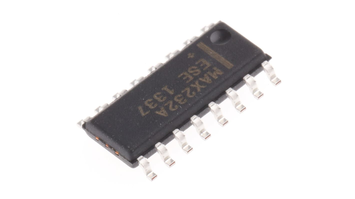 Maxim Integrated MAX232AESE+, Line Transceiver, EIA/TIA-232-E/ RS-232/ V.24/ V.28 2-TX 2-RX, 5 V, 16-Pin SOIC