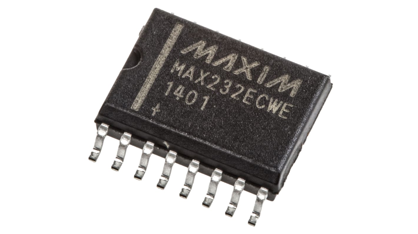 Maxim Integrated MAX232ECWE+ Line Transceiver, 16-Pin SOIC W