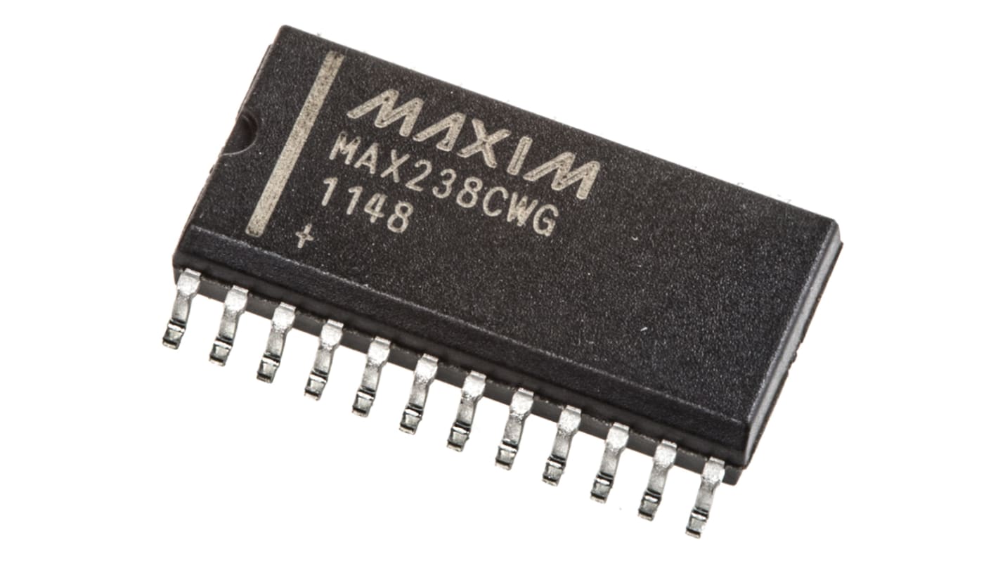 Maxim Integrated MAX238CWG+ Line Transceiver, 24-Pin SOIC W