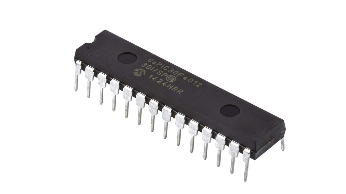 Processore DSP Microchip dsPIC30F, 30MIPS, memoria Flash 1,024 kB, 48 kB, 28 Pin, SPDIP, Su foro