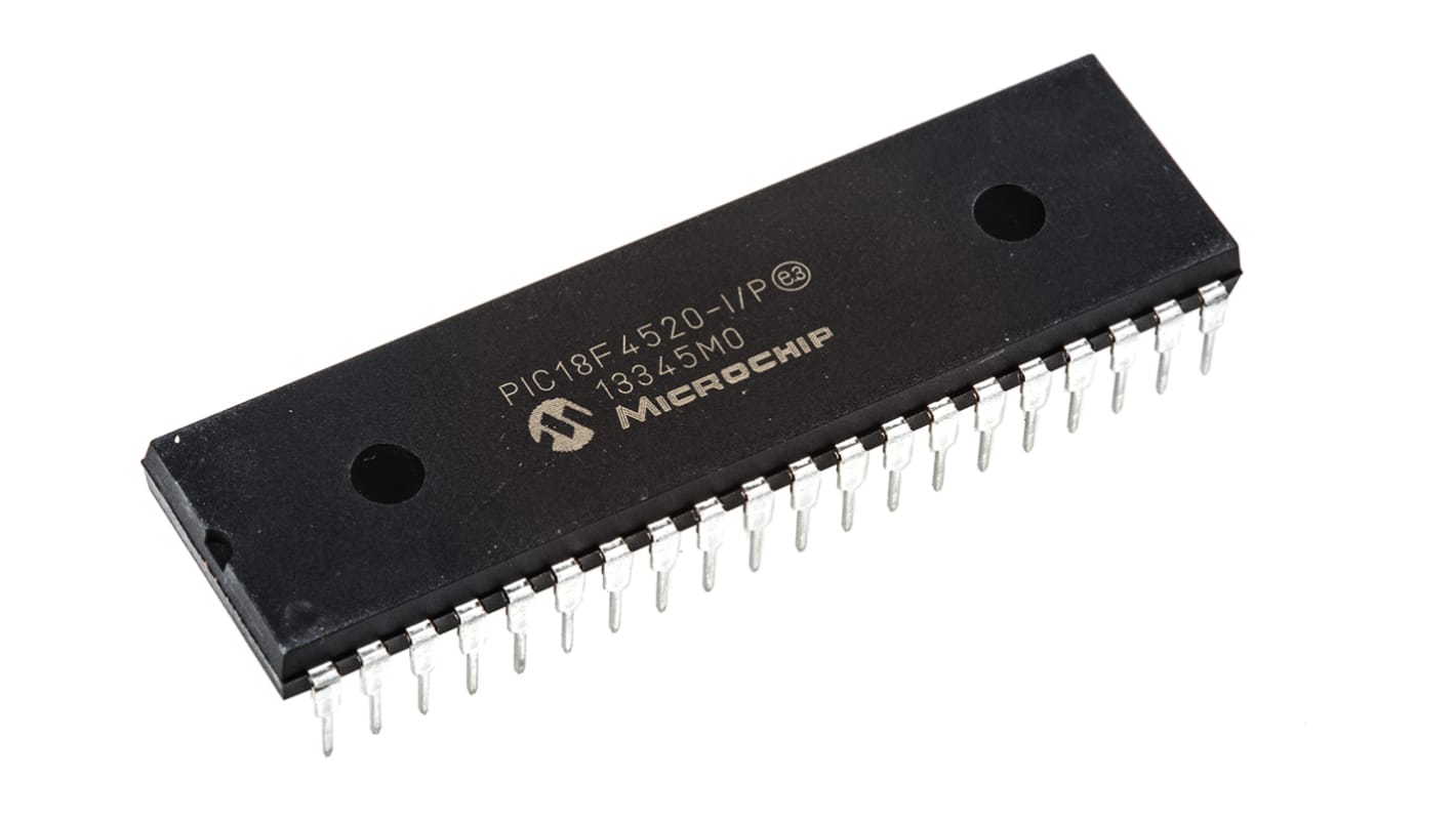 Microcontrollore Microchip, PIC, PDIP, PIC18F, 40 Pin, Su foro, 8bit, 40MHz