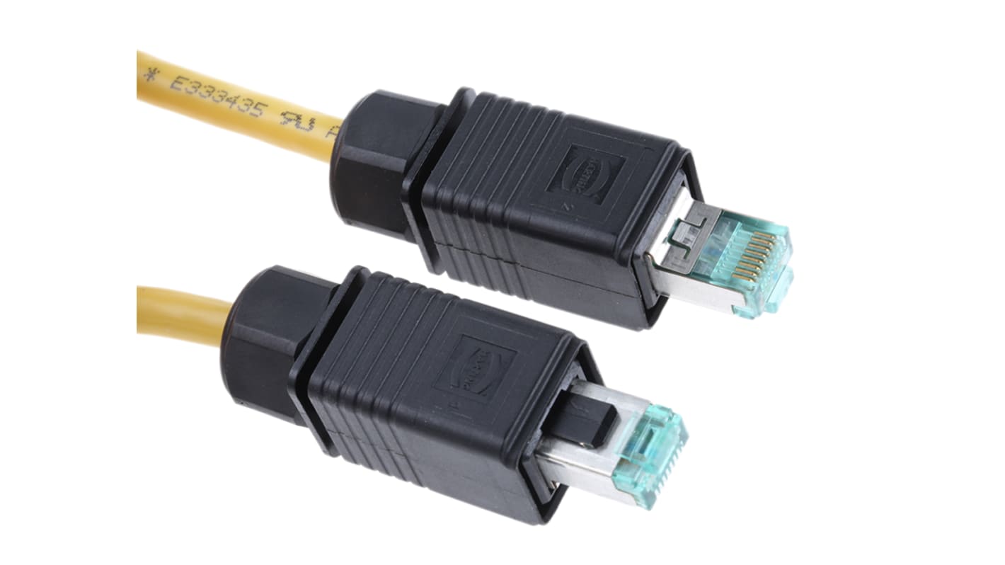 HARTING Cat6 Male RJ45 to Male RJ45 Ethernet Cable, U/FTP, Green PVC Sheath, 20m