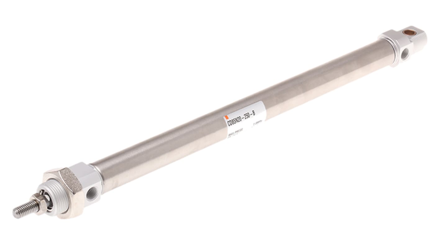 SMC Pneumatic Piston Rod Cylinder - 20mm Bore, 250mm Stroke, C85 Series, Double Acting